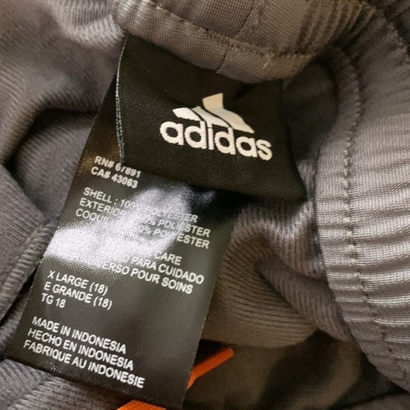 Adidas gray athletic warm-up pants kids xl casual Streetwear clothes - Picture 4 of 4